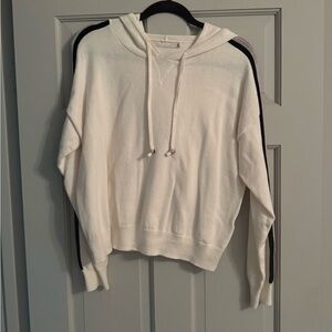 Women's White Hoodie Sweater